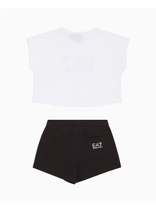 Set t-shirt e shorts bambina EA7 in cotone EMPORIO ARMANI EA7 | 7G000070-AF12503M0003